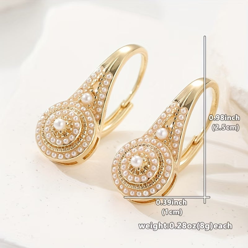 Elegante Parel Bloem Oorbellen