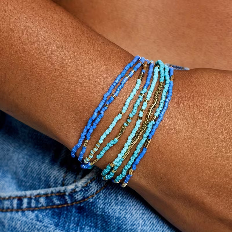 Magische Turquoise Kralen Armband Set