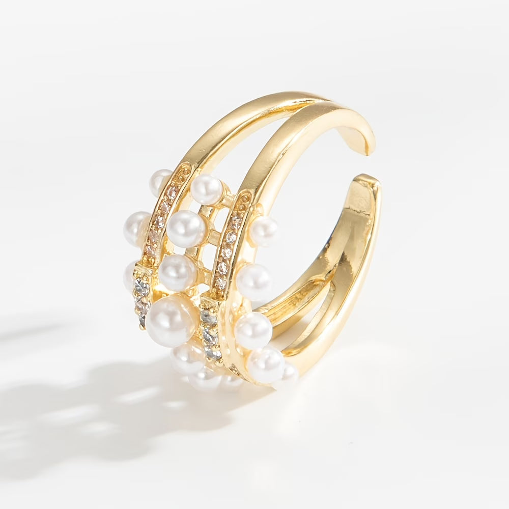 Elegante Parel Zirconia Ring
