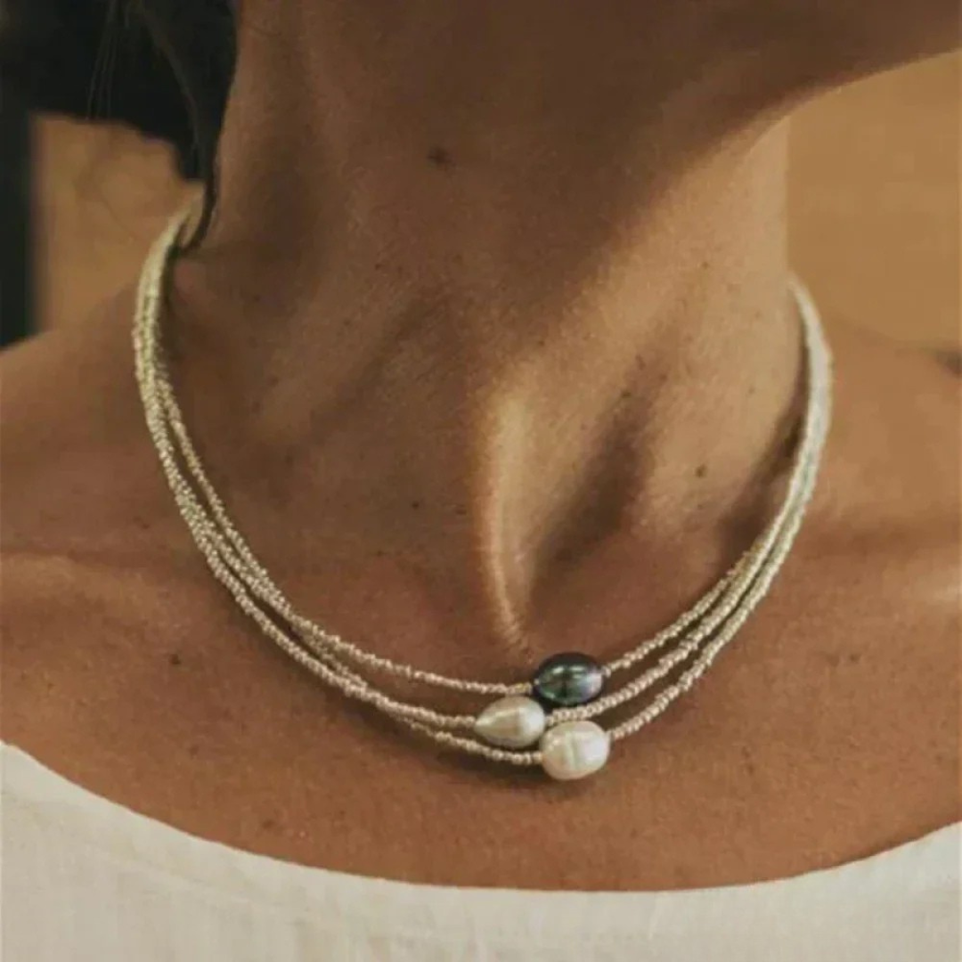 Antiek-stijl parelcollier