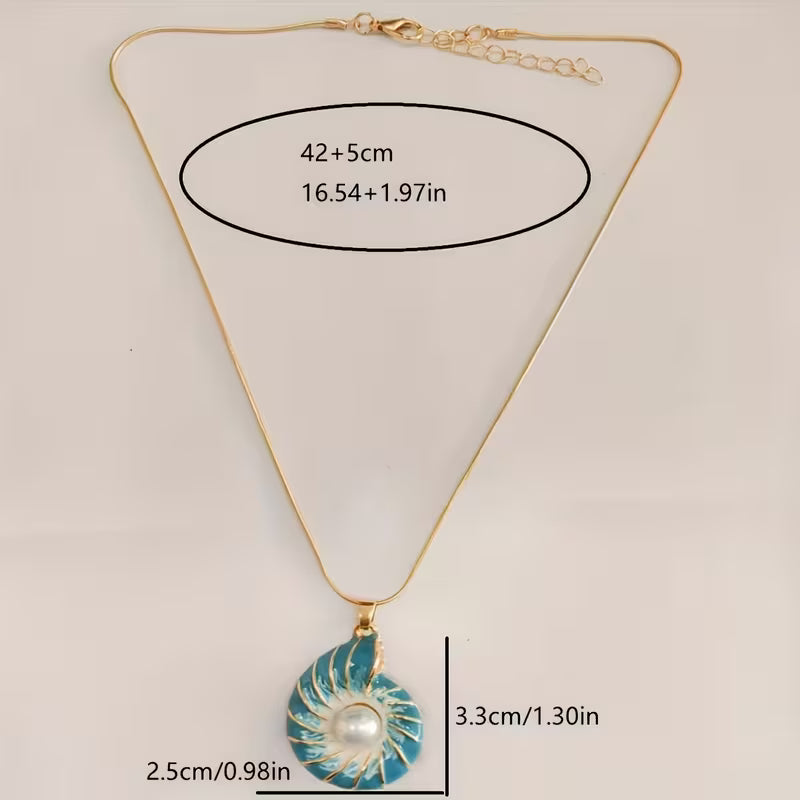 Schelp Parel Hanger Ketting