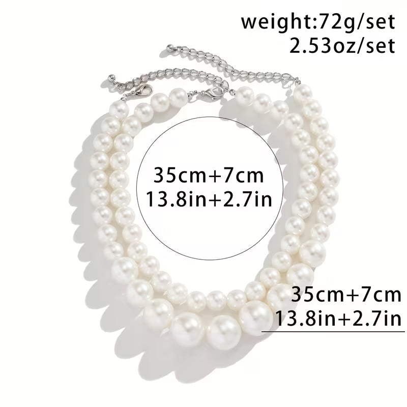 Dubbele Statement Parel Ketting