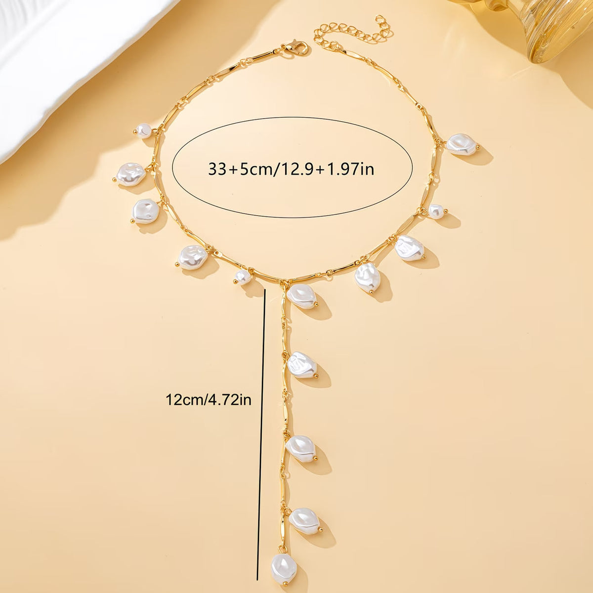 Mystieke Parel Waterval Ketting