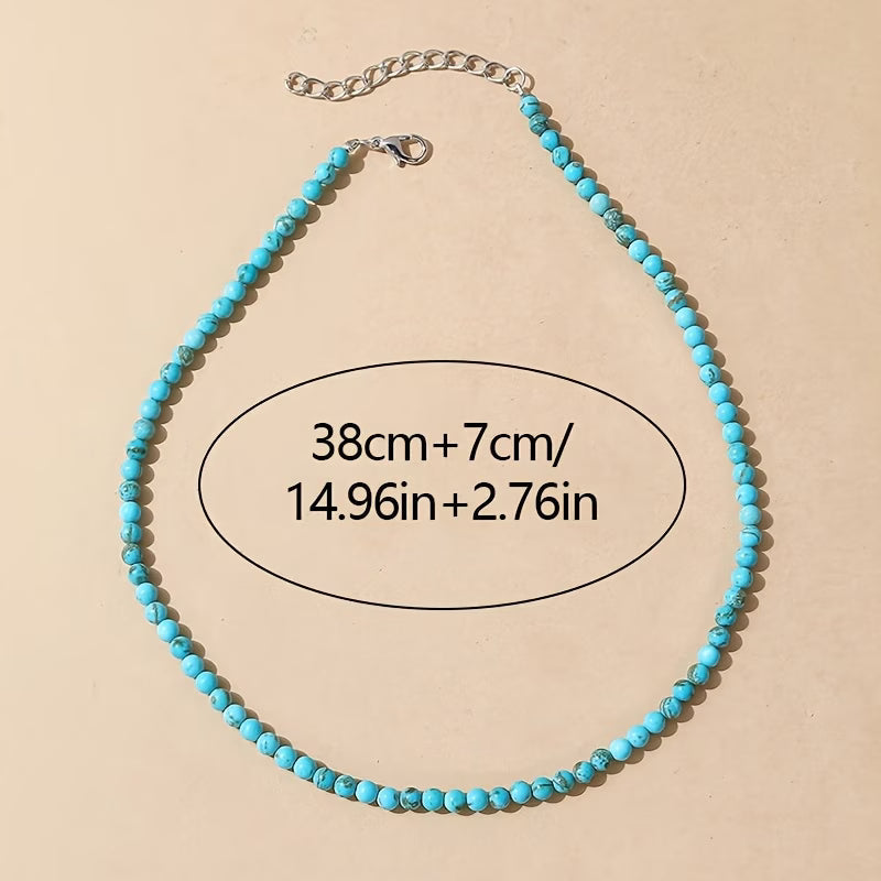 Klassieke Turquoise Kralenketting