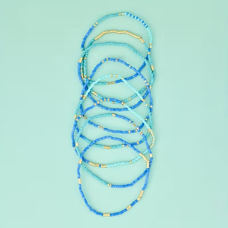 Magische Turquoise Kralen Armband Set
