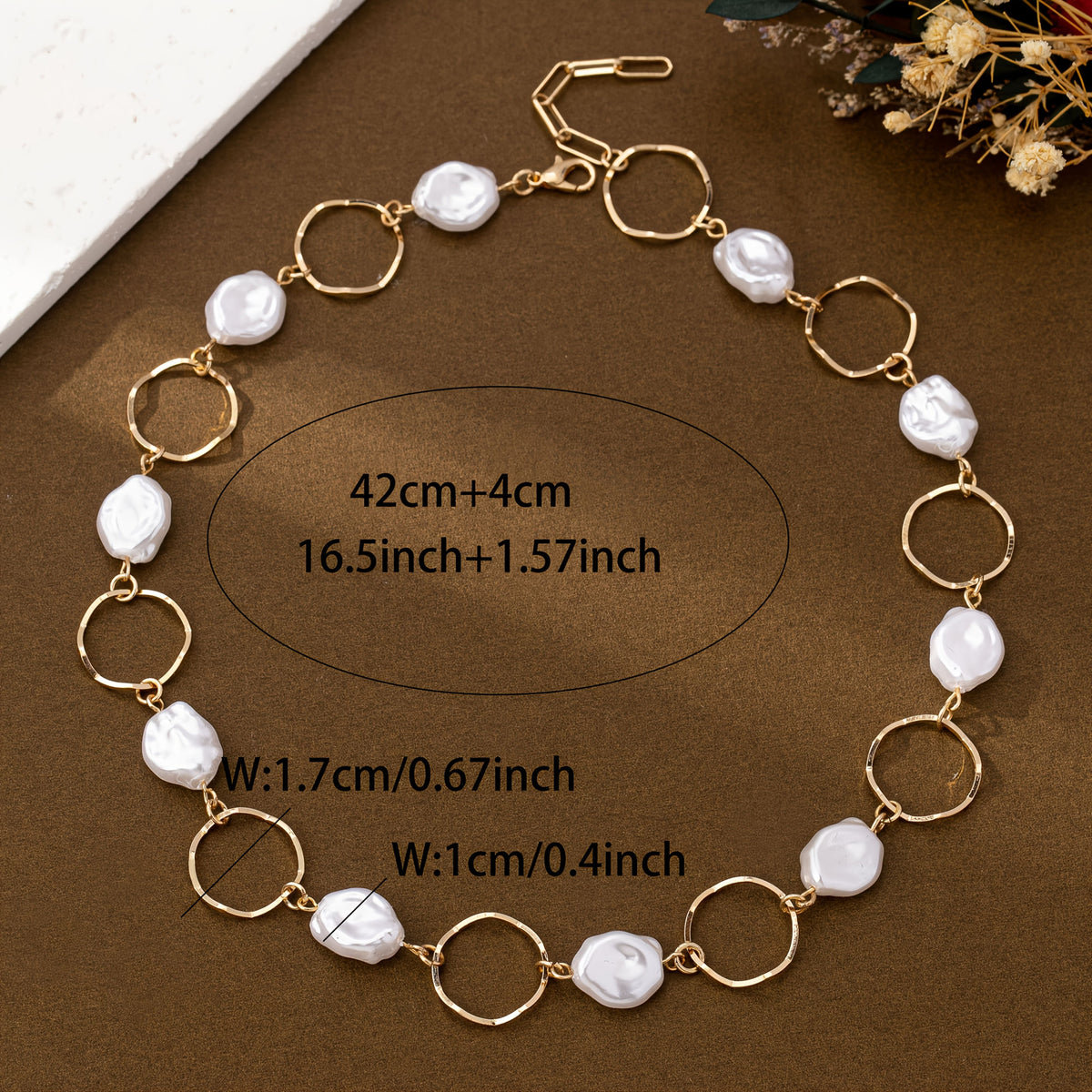 Vintage Barok Parel Link Ketting