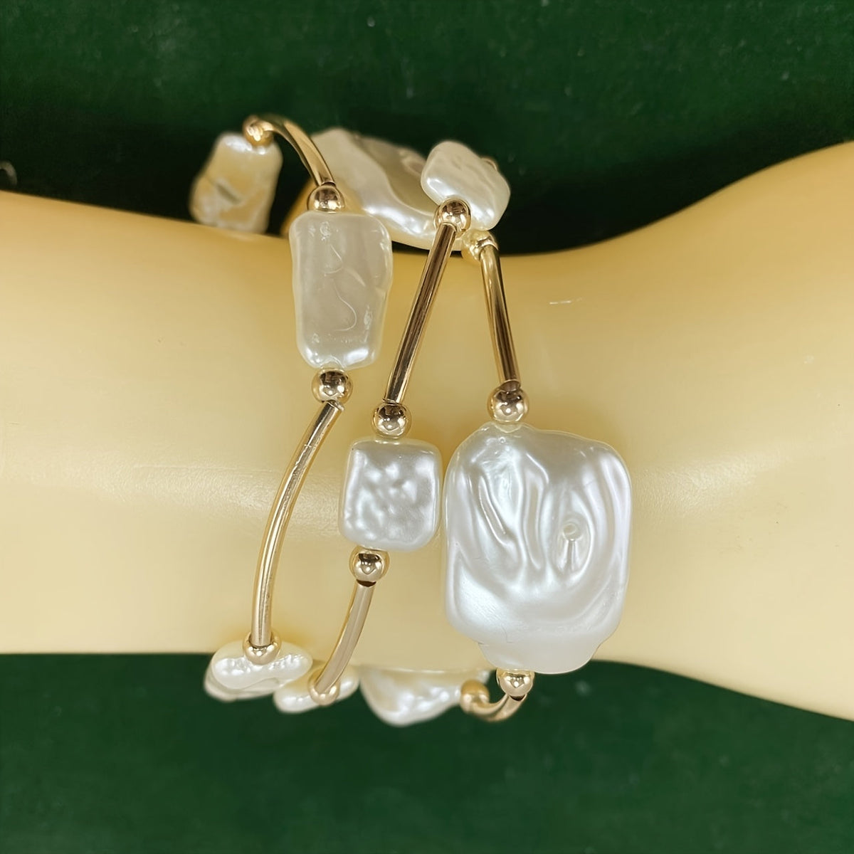 Premium Barok Parel Armband Set van 3
