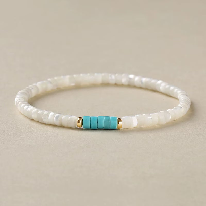 Elegante Parel Turquoise Armband