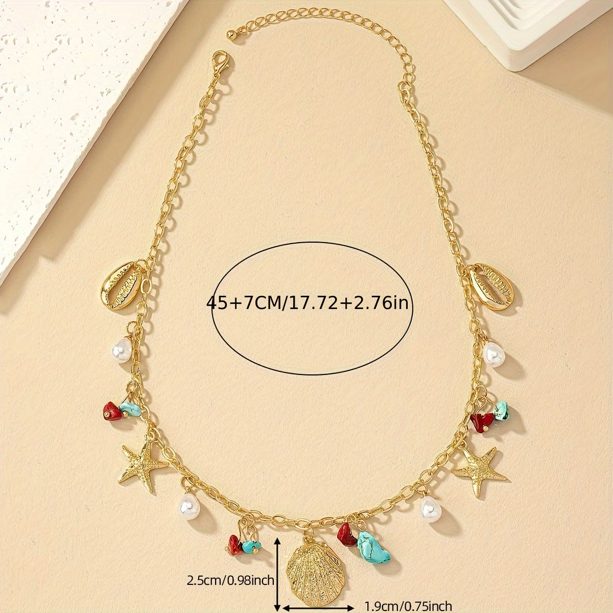 Kustparel en Turquoise Schelp Armband