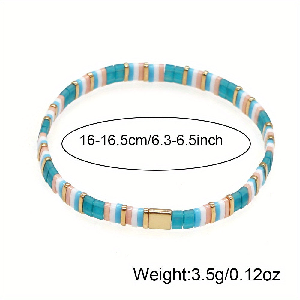 Boheemse Turquoise Tegel Armband