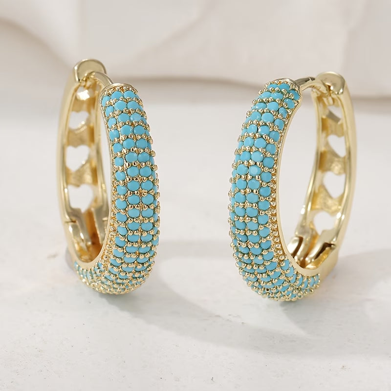 Charmante Turquoise Oorbellen