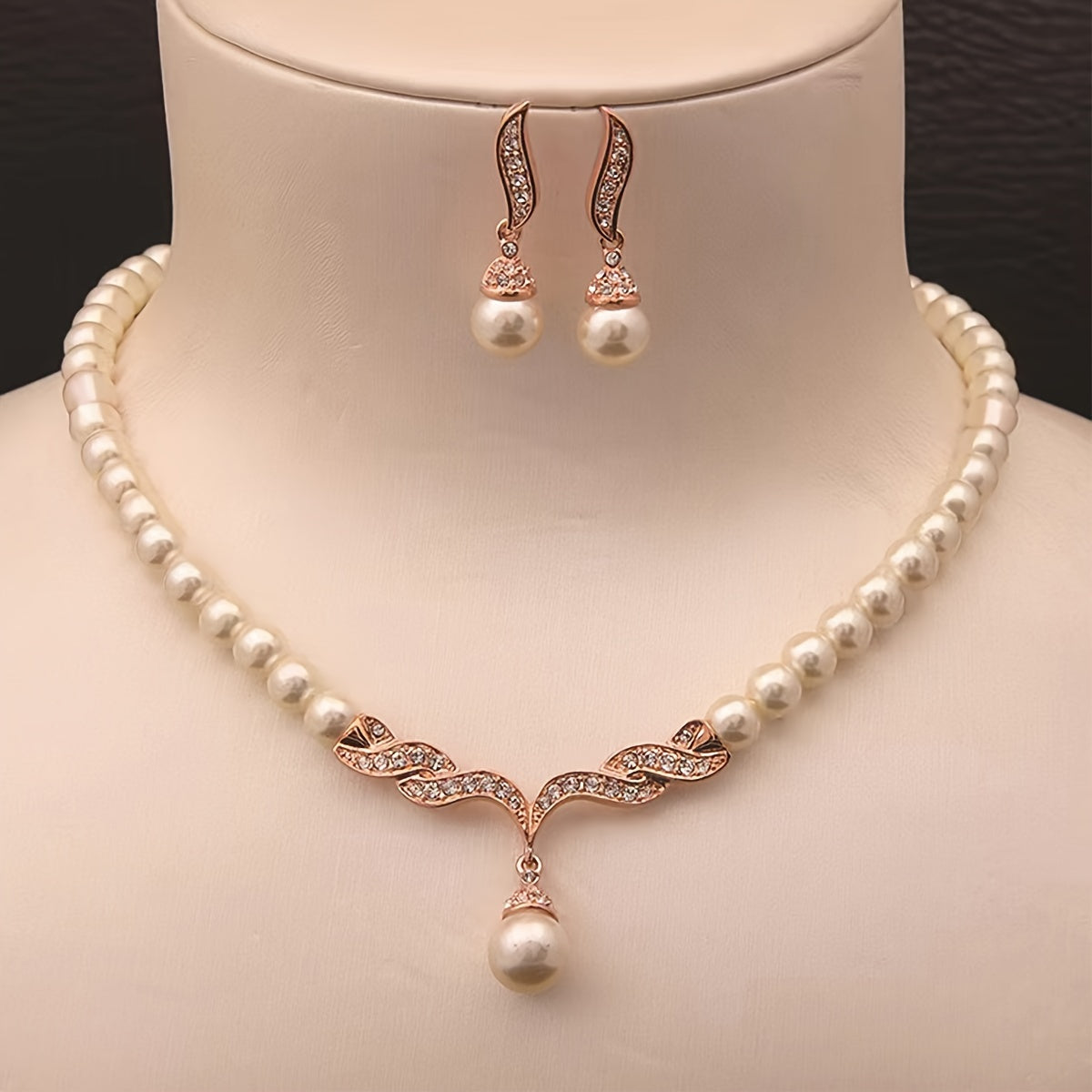 Luxe Parels Leaf Sieradenset