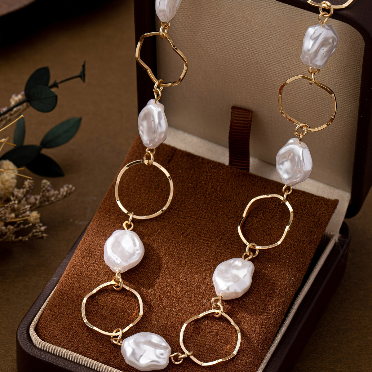 Vintage Barok Parel Link Ketting