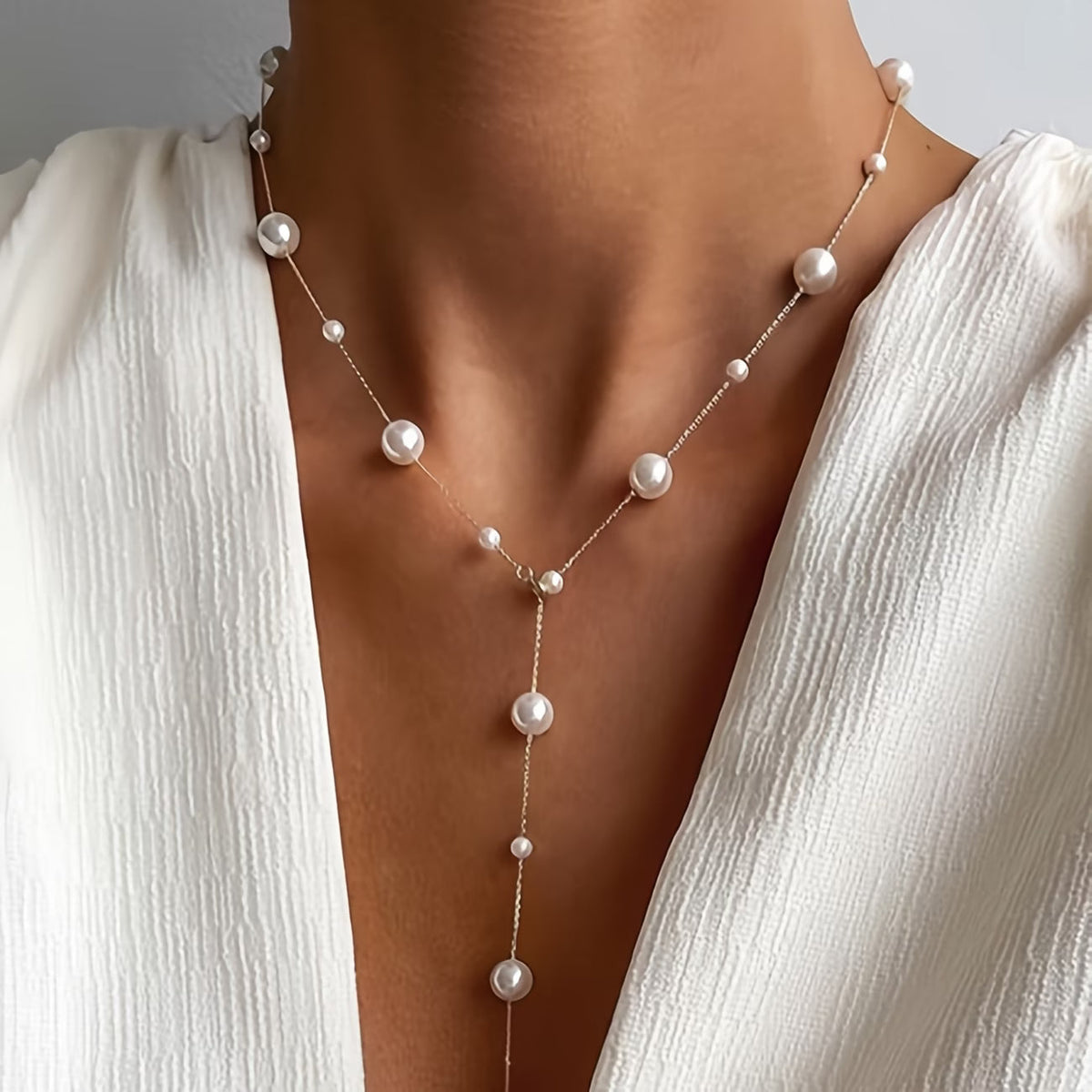 Elegante Sky Pearl Ketting