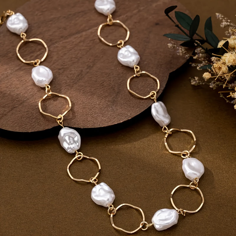 Vintage Barok Parel Link Ketting