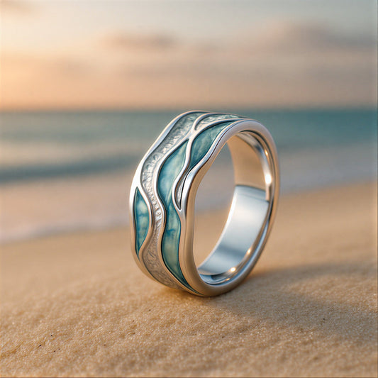 Oceaan Golf Turquoise Ring