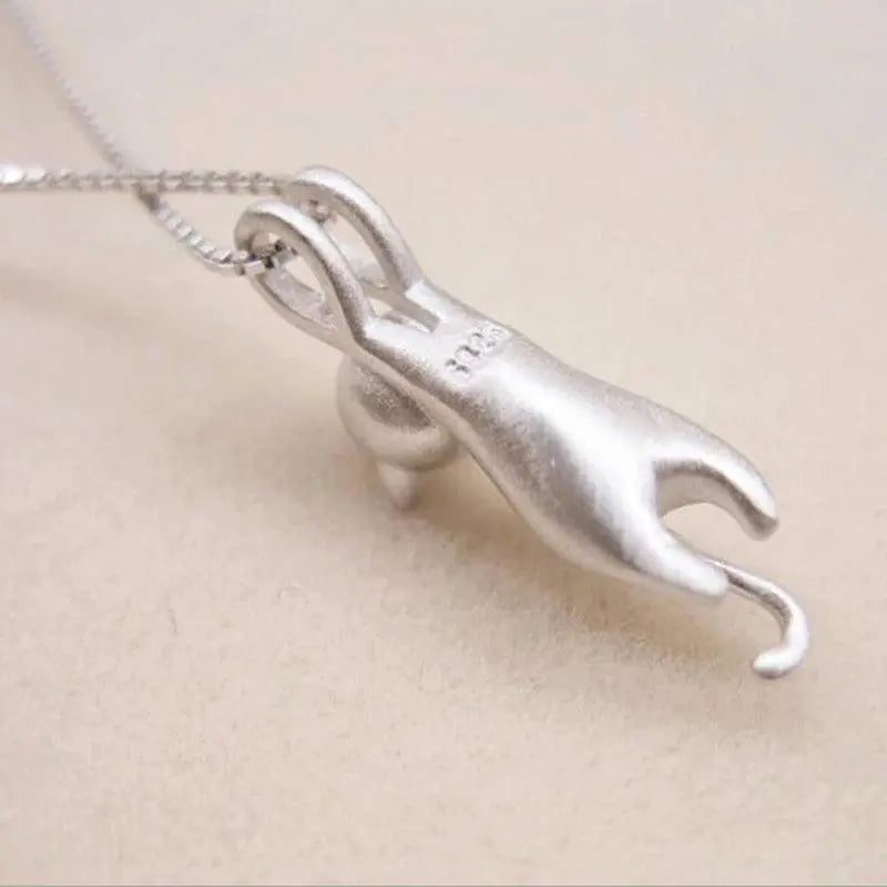 Leuke Ketting met Zilveren Chaton 925