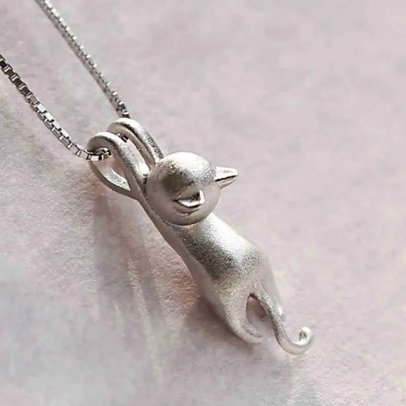 Leuke Ketting met Zilveren Chaton 925