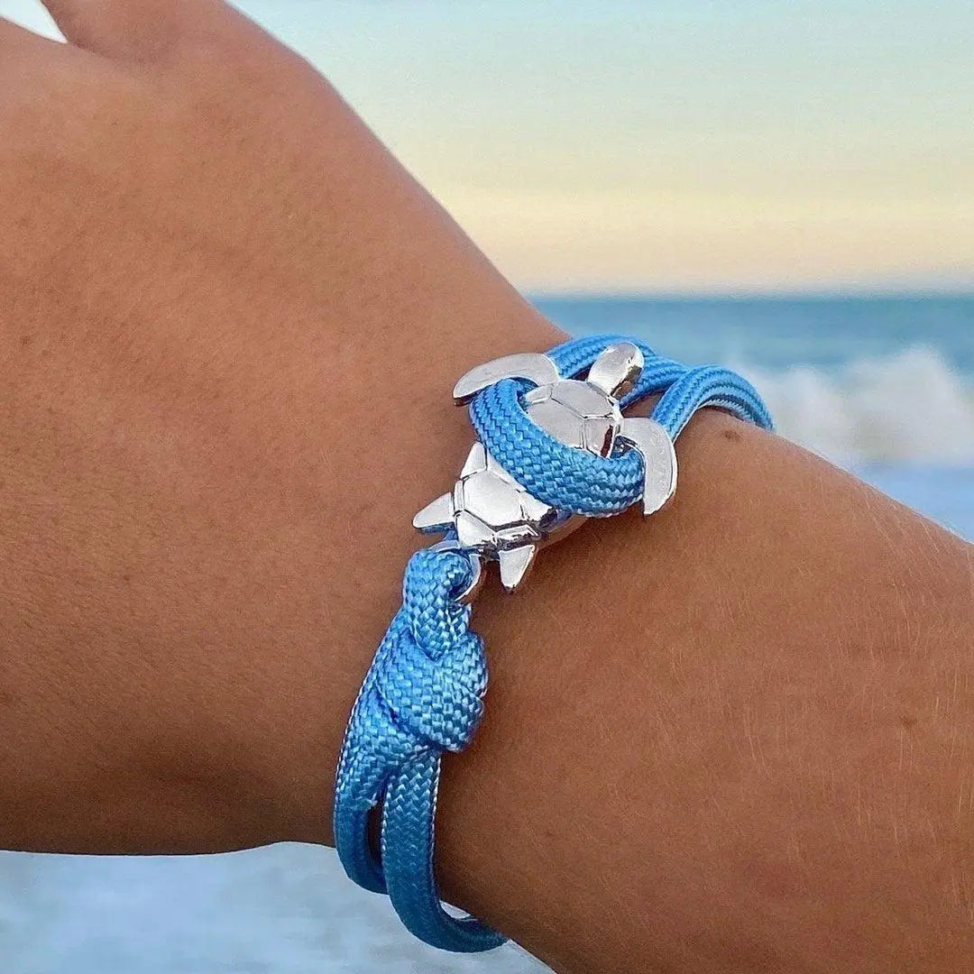Handgemaakte Zeeschildpadarmband