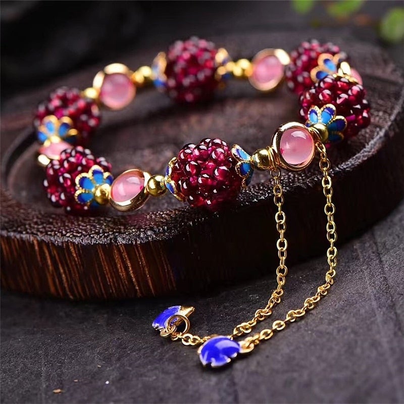 Armband Bessen van Natuurlijke Steen
