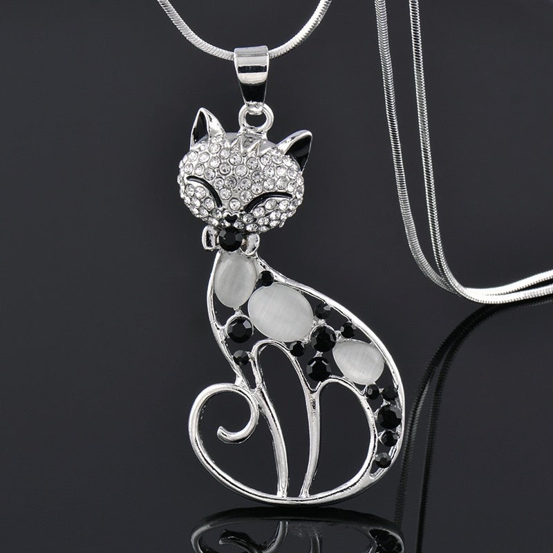 Liefde voor Katten Zilveren Collier