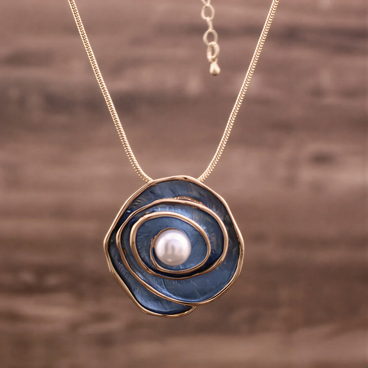 Blauwe Elegantie Parelketting