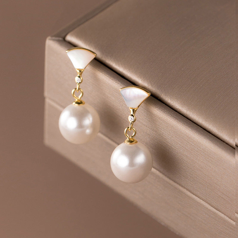 Chique Oorbellen in Zilver met Parel
