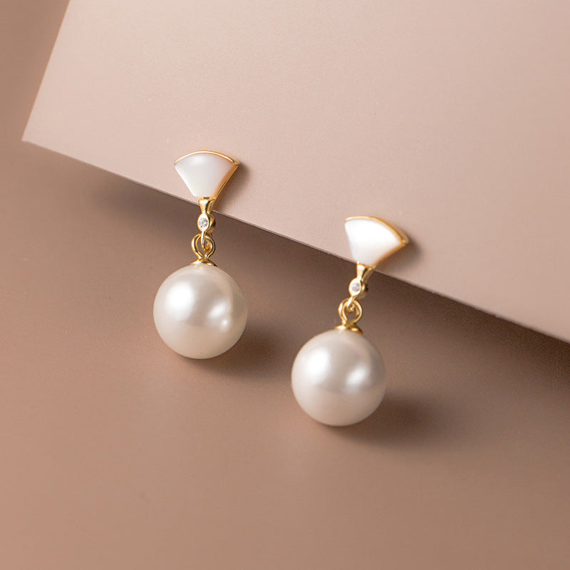 Chique Oorbellen in Zilver met Parel