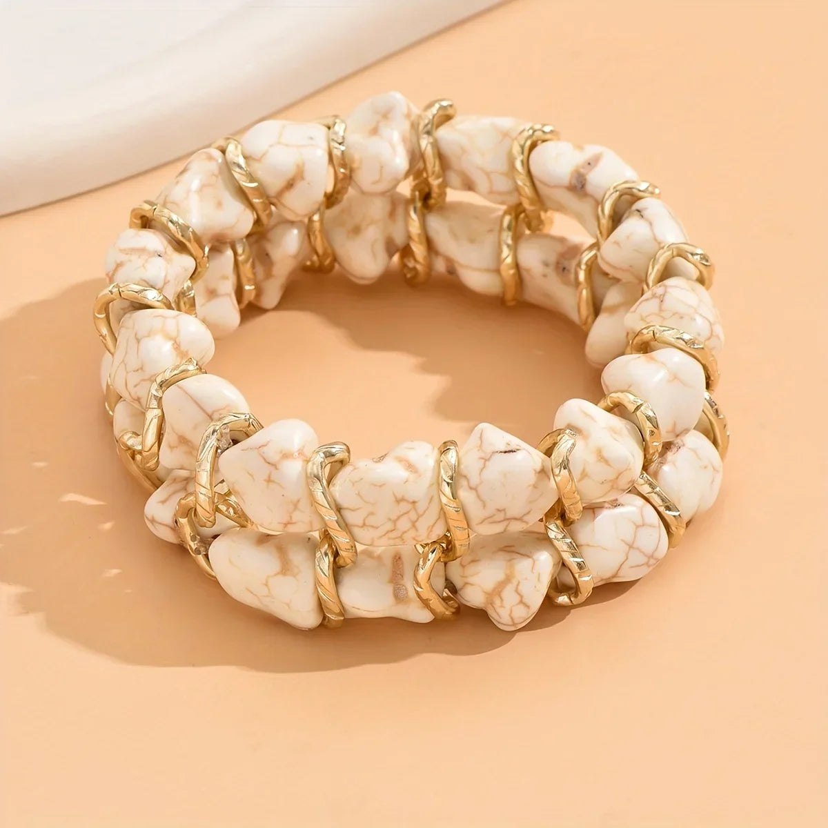 Elegante Turquoise Gouden Armband
