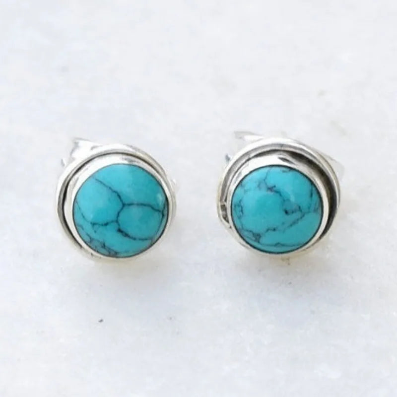 Graceful Turquoise Stud Earrings
