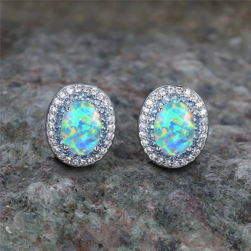 Graceful Turquoise Stud Earrings
