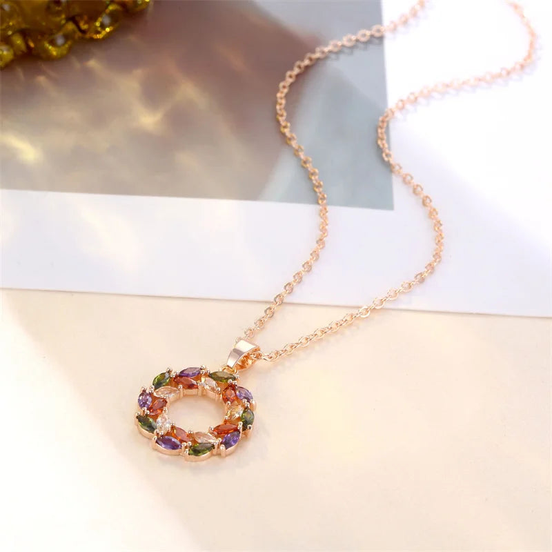 Halsketting met Lichtgevend Regenboog Hanger