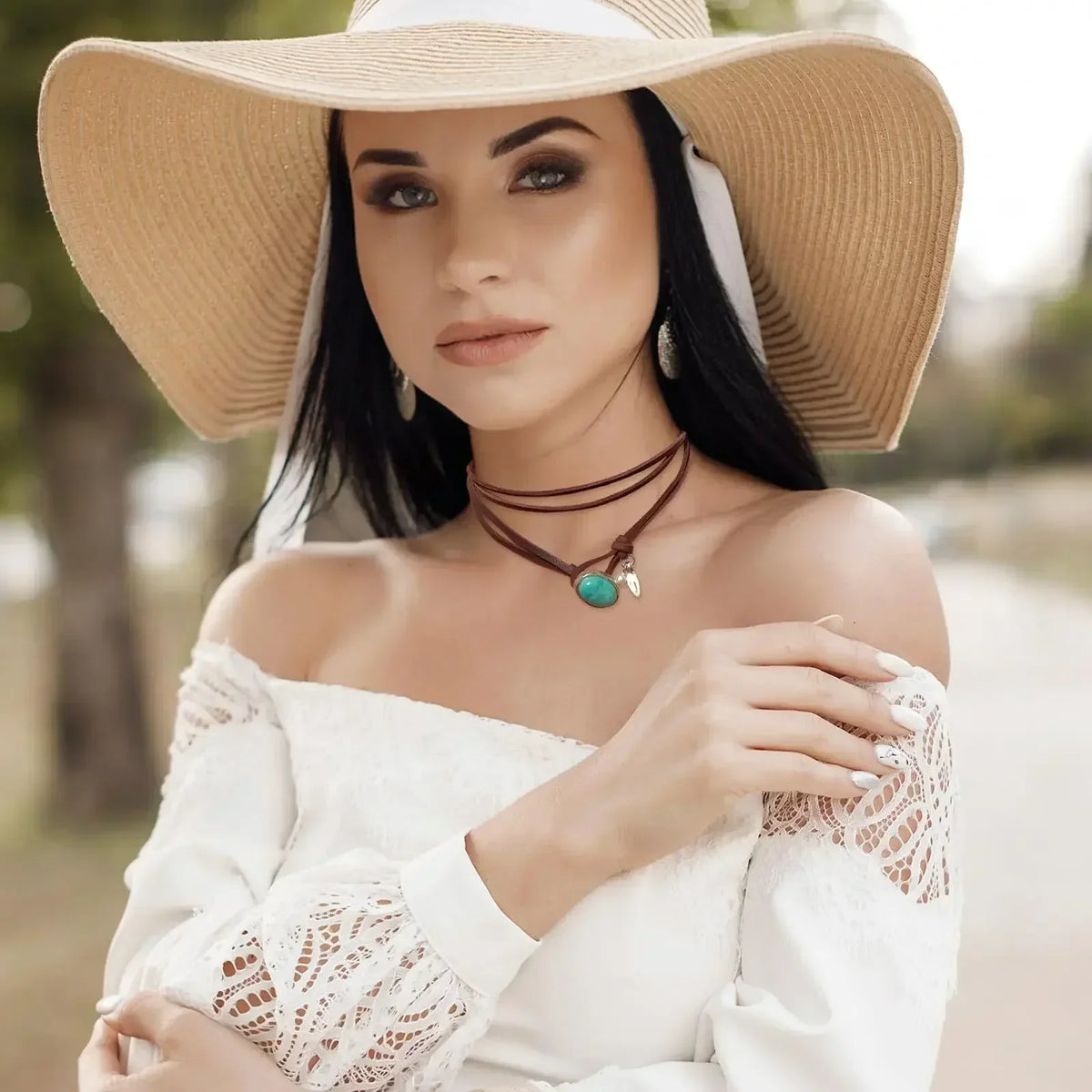 Moeiteloze Turquoise Edelstenen Ketting