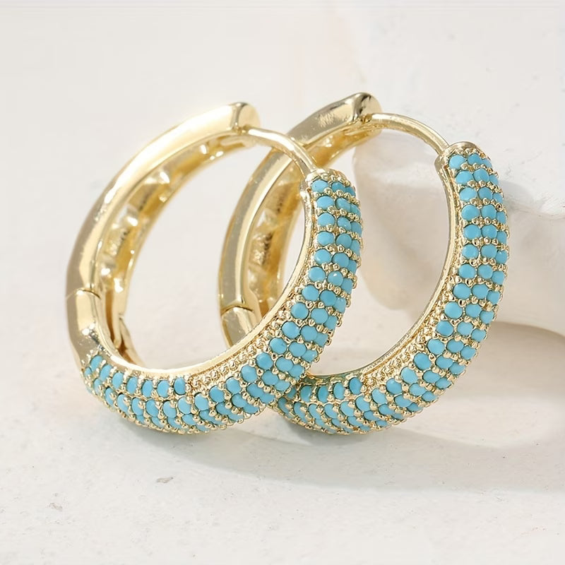 Charmante Turquoise Oorbellen