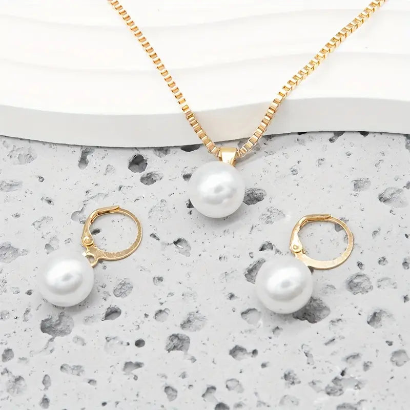 Elegante sieradenset met parels