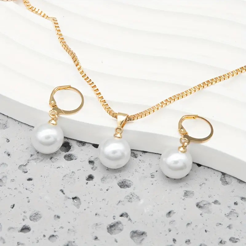 Elegante sieradenset met parels