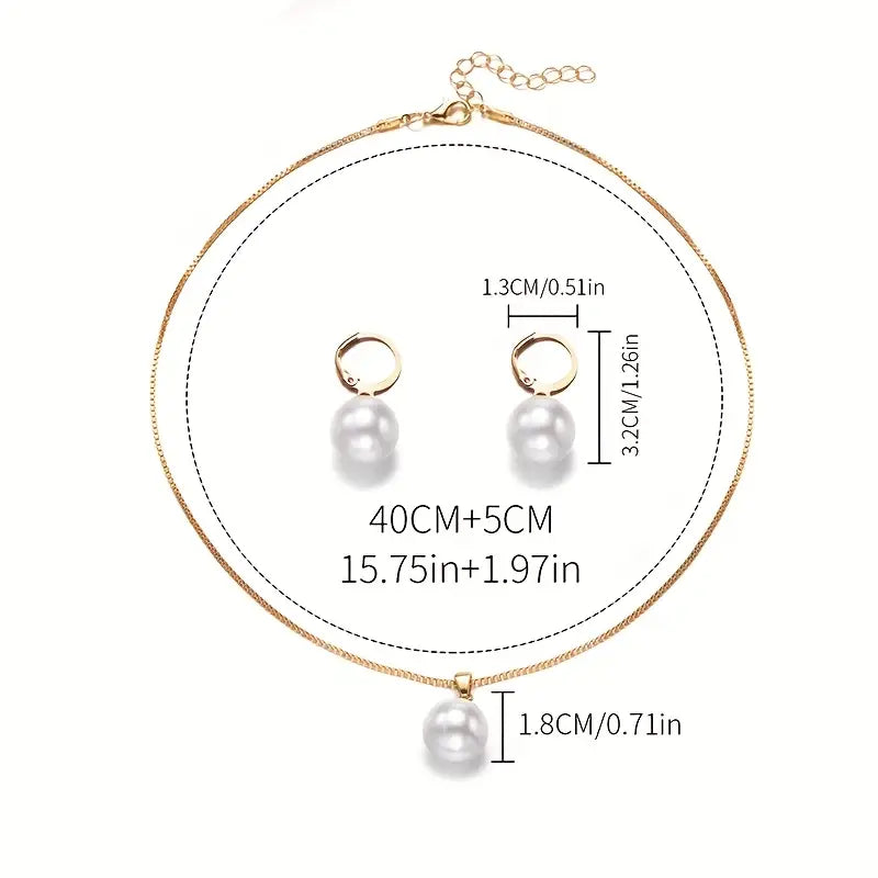 Elegante sieradenset met parels