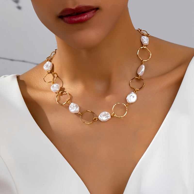 Vintage Barok Parel Link Ketting