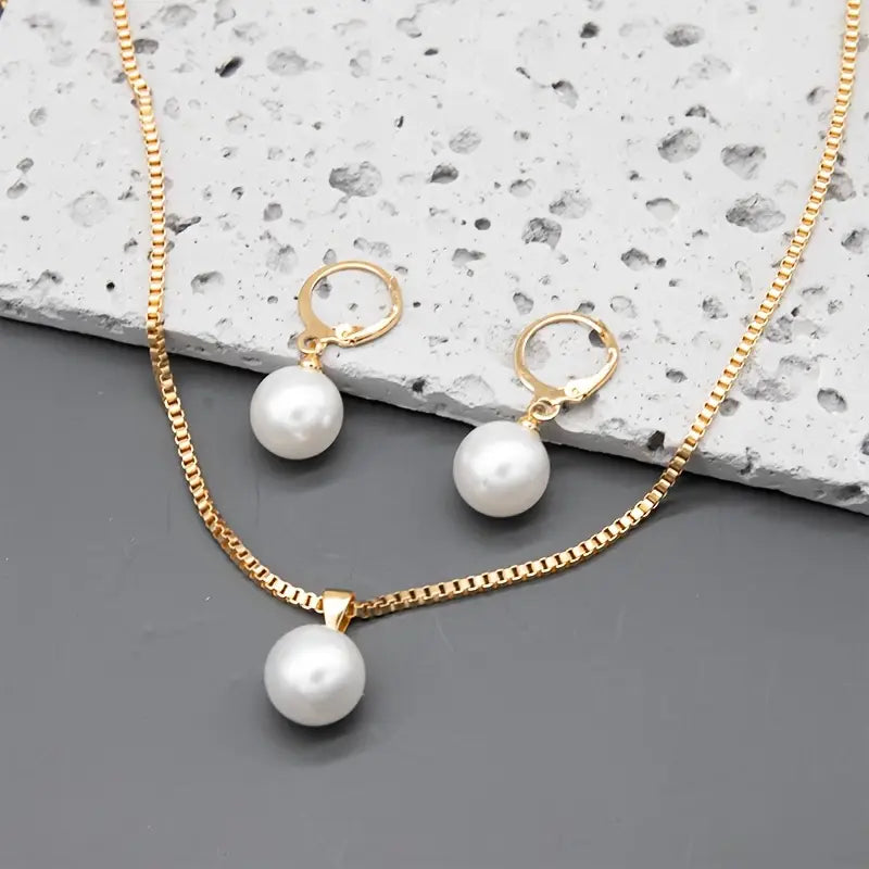 Elegante sieradenset met parels