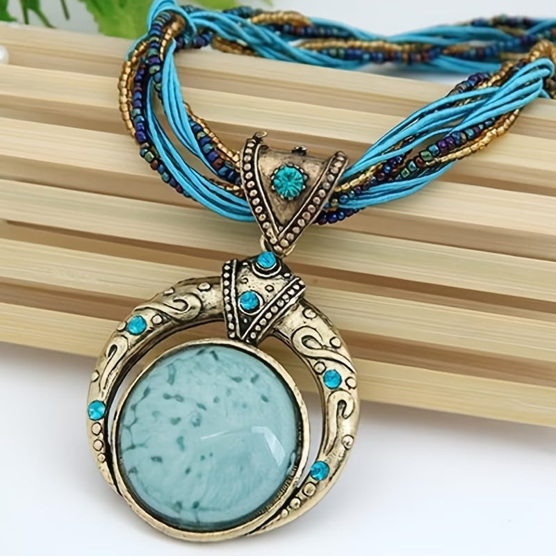 Boheemse Turquoise Steen Ketting