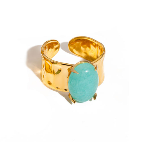 Amazoniet Blauwe Godin Ring